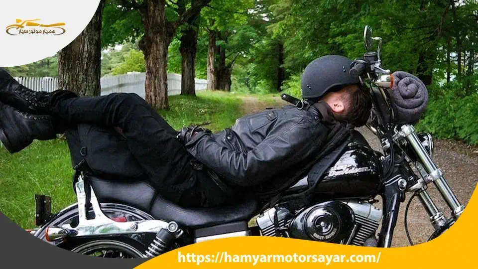 روشن کردن موتور سیکلت خوابیده